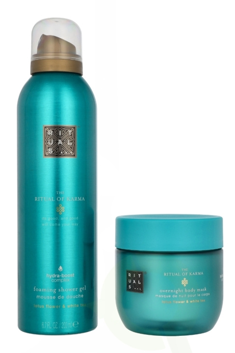 Rituals Karma Giftset 325 ml Overnight Body Mask 125 ml/Foaming Shower Gel 200 ml ryhmässä KAUNEUS JA TERVEYS / Lahjapakkaukset / Naisten lahjapakkaukset @ TP E-commerce Nordic AB (D28207)