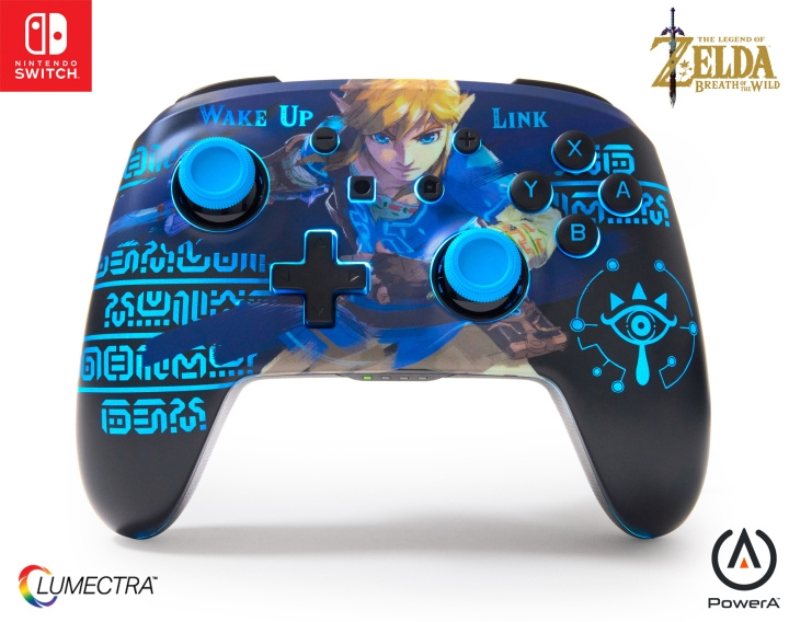 PowerA Parannettu langaton ohjain, jossa on Lumectra-kuvaus - Wake Up Link (Nintendo Switch) ryhmässä KODINELEKTRONIIKKA / Pelikonsolit & Tarvikkeet / Nintendo Switch @ TP E-commerce Nordic AB (D28385)