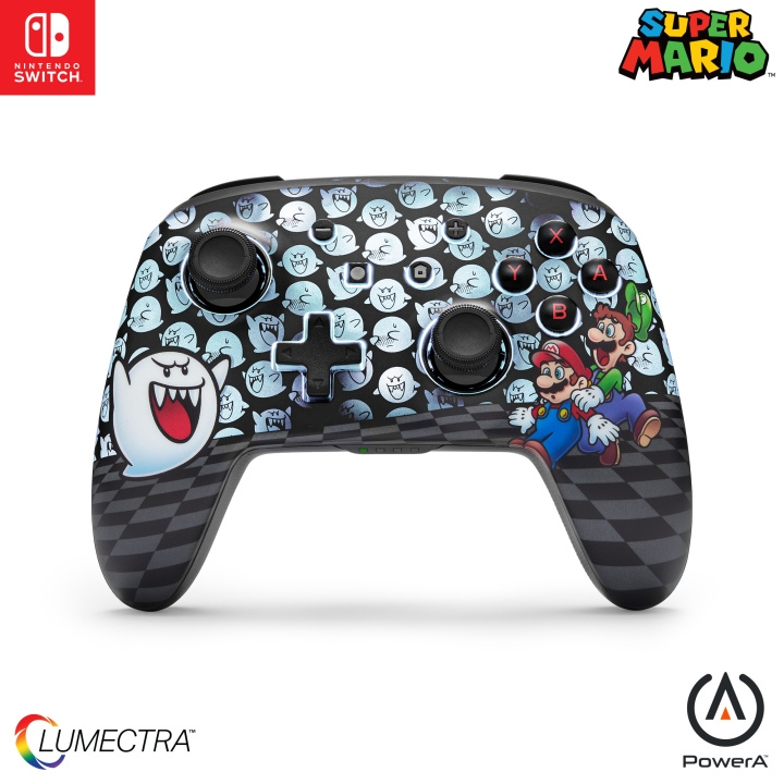 PowerA Parannettu langaton ohjain - Mario Peek-A-Boo (Lumectra)/ Nintendo Switch ryhmässä KODINELEKTRONIIKKA / Pelikonsolit & Tarvikkeet / Nintendo Switch @ TP E-commerce Nordic AB (D28393)