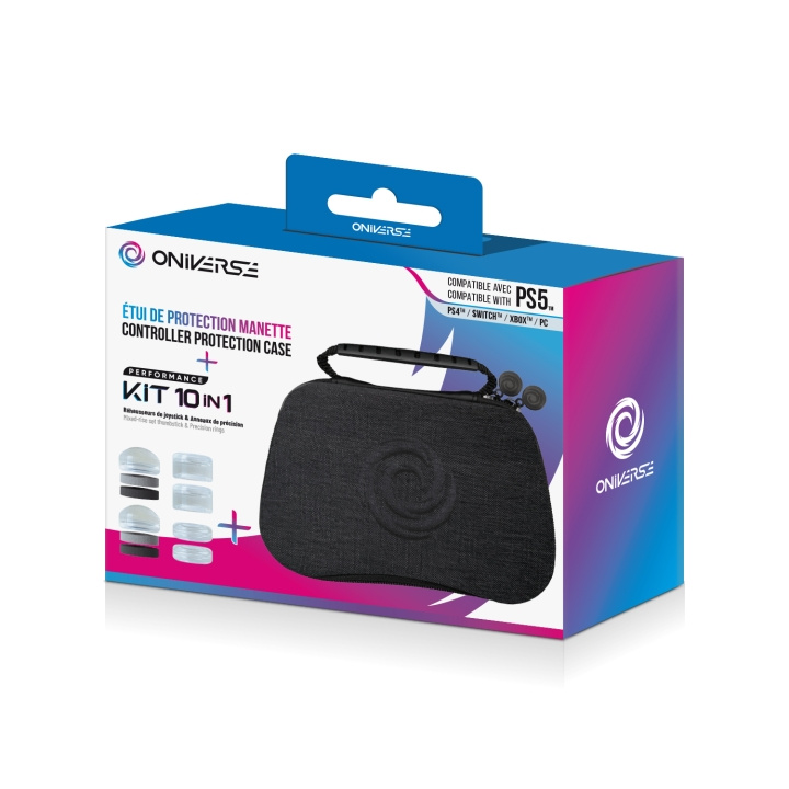 Oniverse Ohjaimen kotelo, jossa 10 lisävarustetta 4 rengasta + 6 silikonikorkkia - harmaa ryhmässä KODINELEKTRONIIKKA / Pelikonsolit & Tarvikkeet / Sony PlayStation 5 @ TP E-commerce Nordic AB (D28398)