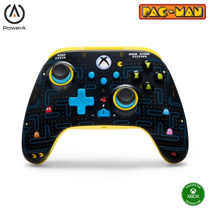 PowerA Langaton ohjain Xbox Series X:lle - S - PAC-MAN SE ryhmässä KODINELEKTRONIIKKA / Pelikonsolit & Tarvikkeet / Xbox Series X @ TP E-commerce Nordic AB (D28410)