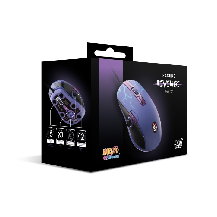 Lexip Sasuke Mouse Design By Tsume - Naruto Shippuden - Naruto Shippudenin hiiri ryhmässä TIETOKOONET & TARVIKKEET / GAMING / Hiiret @ TP E-commerce Nordic AB (D28417)