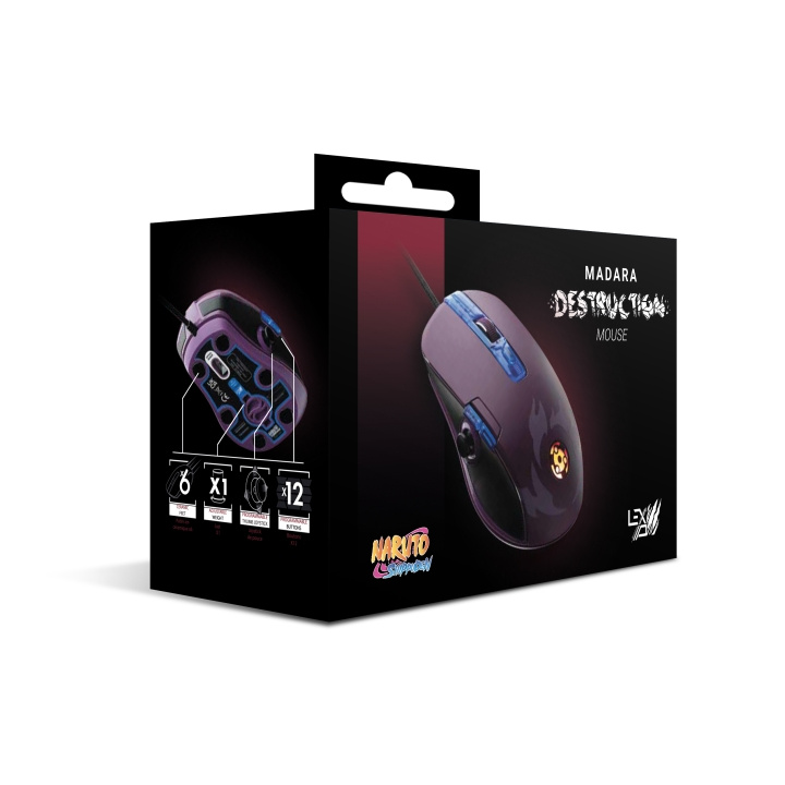 Lexip Madaran hiiren suunnittelu Tsume - Naruto Shippuden - Naruto Shippuden ryhmässä TIETOKOONET & TARVIKKEET / GAMING / Hiiret @ TP E-commerce Nordic AB (D28419)