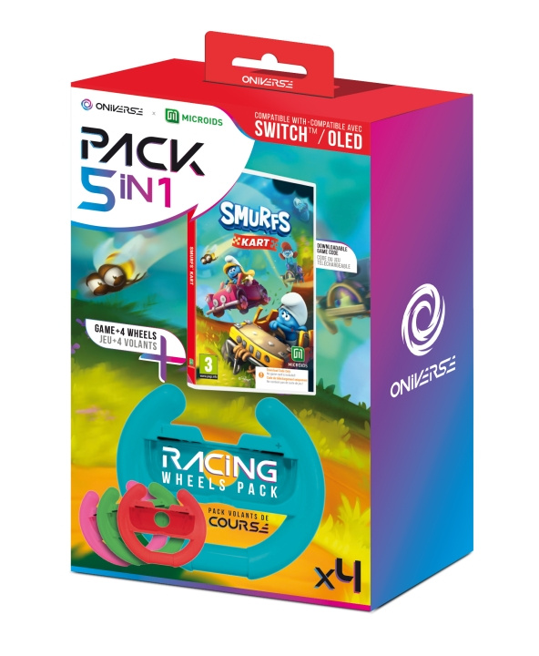Oniverse 4 pyörää + Smurfs Kart (koodi laatikossa) ryhmässä KODINELEKTRONIIKKA / Pelikonsolit & Tarvikkeet / Nintendo Switch @ TP E-commerce Nordic AB (D28423)