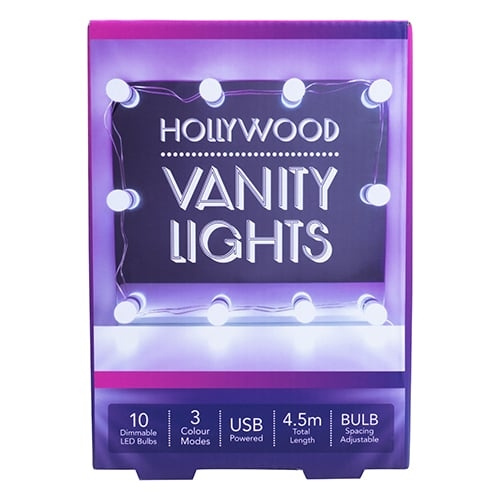 Fizz Creations Hollywood turhamaisuus valot ryhmässä KODINELEKTRONIIKKA / Valaistus / LED-silmukka @ TP E-commerce Nordic AB (D28436)