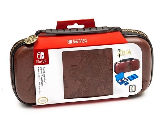Nintendo Switch Deluxe -matkakotelo - Zelda (ruskea) ryhmässä KODINELEKTRONIIKKA / Pelikonsolit & Tarvikkeet / Nintendo Switch 2 @ TP E-commerce Nordic AB (D28503)