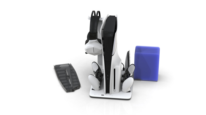 iMP TECH DLX+LED monitoimilataus- ja jäähdytysjalusta - harmaa ryhmässä KODINELEKTRONIIKKA / Pelikonsolit & Tarvikkeet / Sony PlayStation 5 @ TP E-commerce Nordic AB (D28544)