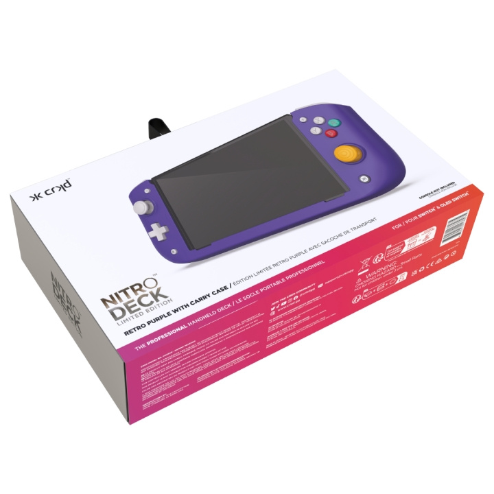 Cracked Nitro Deck Retro - violetti ryhmässä KODINELEKTRONIIKKA / Pelikonsolit & Tarvikkeet / Nintendo Switch @ TP E-commerce Nordic AB (D28584)