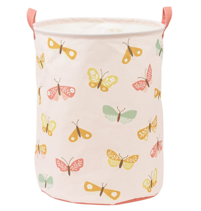 A little lovely company Säilytyspussi - Butterﬂies - 40 x 50 x 40 cm ryhmässä LELUT, TUOTTEET LAPSILLE JA VAUVOILLE / Lastenhuone / Säilytys @ TP E-commerce Nordic AB (D28671)