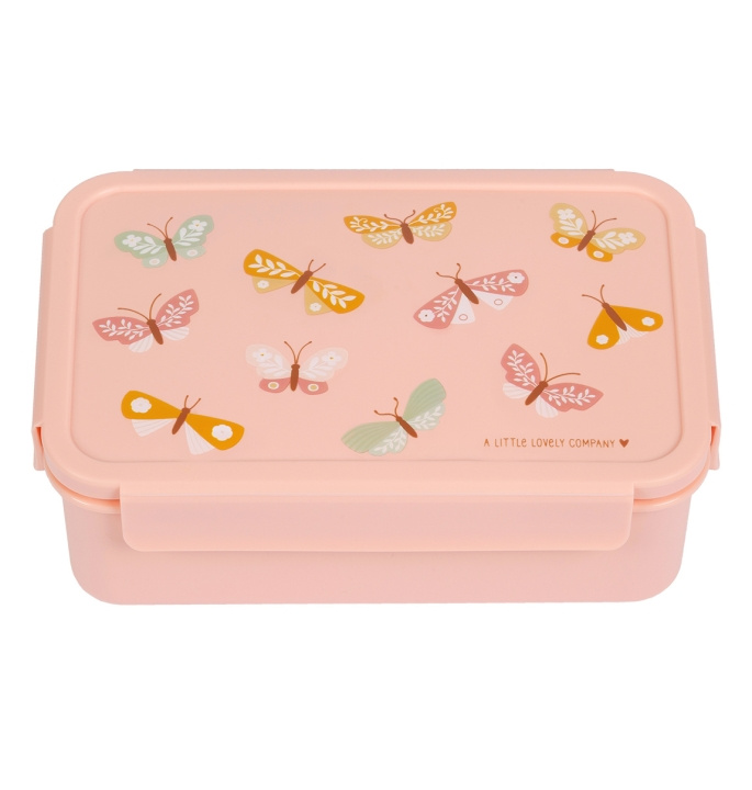 A little lovely company Bento lounaslaatikko - Butterﬂies (BBBUPI67) ryhmässä LELUT, TUOTTEET LAPSILLE JA VAUVOILLE / Syö ja juo / Lasten astiat @ TP E-commerce Nordic AB (D28681)