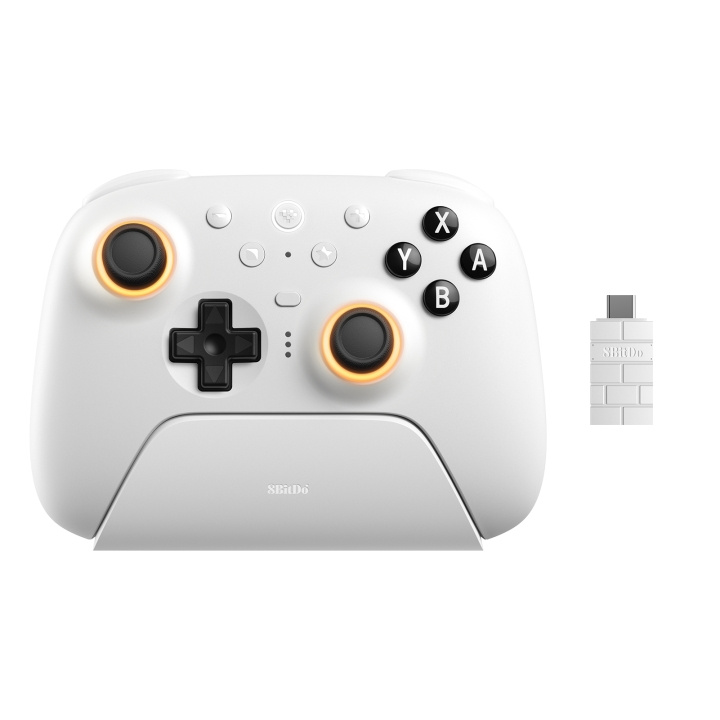 8Bitdo Ultimate 2 langaton BT - valkoinen ryhmässä KODINELEKTRONIIKKA / Pelikonsolit & Tarvikkeet / Nintendo Switch @ TP E-commerce Nordic AB (D28709)