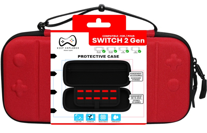 Deep Explorer Suojakotelo Punainen ryhmässä KODINELEKTRONIIKKA / Pelikonsolit & Tarvikkeet / Nintendo Switch 2 @ TP E-commerce Nordic AB (D28722)