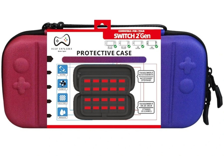 Deep Explorer Suojakotelo Sininen ryhmässä KODINELEKTRONIIKKA / Pelikonsolit & Tarvikkeet / Nintendo Switch 2 @ TP E-commerce Nordic AB (D28733)