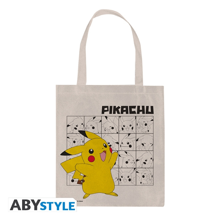Abysse Kangaskassi Pikachu - Neutraali Beige - 37 x 42 cm ryhmässä URHEILU, VAPAA-AIKA JA HARRASTUS / Hauskat tavarat / Keräilyesineet @ TP E-commerce Nordic AB (D28772)