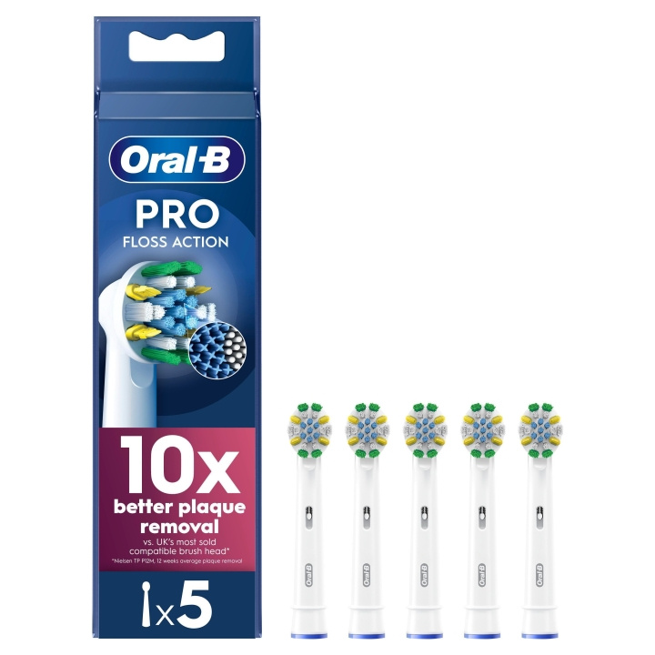 Oral B Pro Floss Action -hammasharjanpäät - valkoinen - 5 kpl ryhmässä KAUNEUS JA TERVEYS / Suunhoito / Sähköhammasharjat Tarvikkeet @ TP E-commerce Nordic AB (D28915)