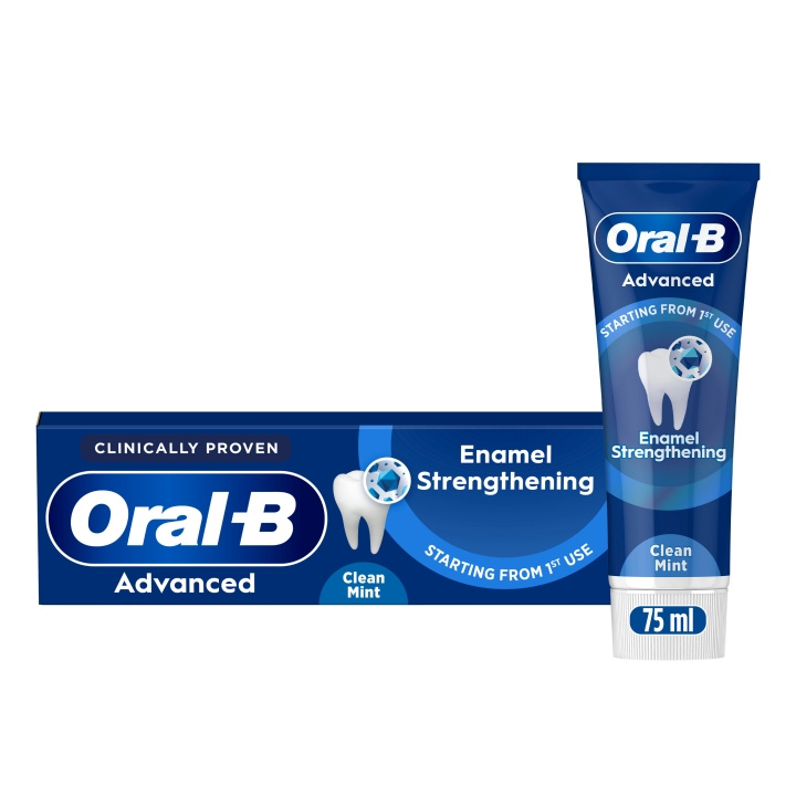 Oral B Advanced Enamel Strengthening Clean Mint hammastahna - 75 ml ryhmässä KAUNEUS JA TERVEYS / Suunhoito / Valkaisutuotteet @ TP E-commerce Nordic AB (D28923)