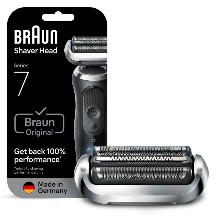 Braun Series 7 sähköparranajokone - ORIGINAL vaihtopää, 74S - hopea ryhmässä KAUNEUS JA TERVEYS / Hiukset &Stailaus / Sheivaus ja trimmaus / Parranajokoneet @ TP E-commerce Nordic AB (D28924)