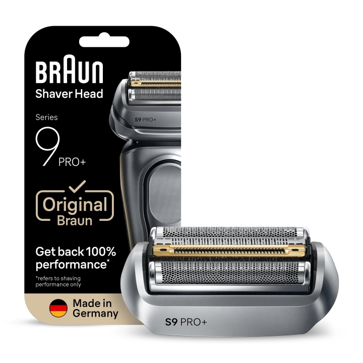 Braun Series 9 PRO+ sähköparranajokone - ORIGINAL vaihtopää, 96M - hopea ryhmässä KAUNEUS JA TERVEYS / Hiukset &Stailaus / Sheivaus ja trimmaus / Parranajokoneet @ TP E-commerce Nordic AB (D28927)