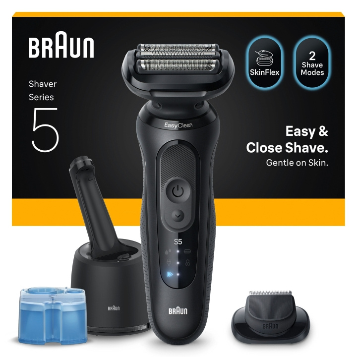 Braun Series 5 sähköparranajokone - Musta ryhmässä KAUNEUS JA TERVEYS / Hiukset &Stailaus / Sheivaus ja trimmaus / Parranajokoneet @ TP E-commerce Nordic AB (D28931)