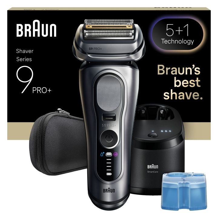 Braun Series 9 PRO+ sähköparranajokone - hopea ryhmässä KAUNEUS JA TERVEYS / Hiukset &Stailaus / Sheivaus ja trimmaus / Parranajokoneet @ TP E-commerce Nordic AB (D28934)
