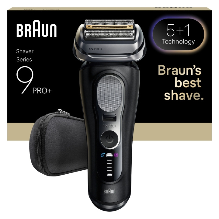 Braun Series 9 PRO+ sähköparranajokone - Musta ryhmässä KAUNEUS JA TERVEYS / Hiukset &Stailaus / Sheivaus ja trimmaus / Parranajokoneet @ TP E-commerce Nordic AB (D28935)