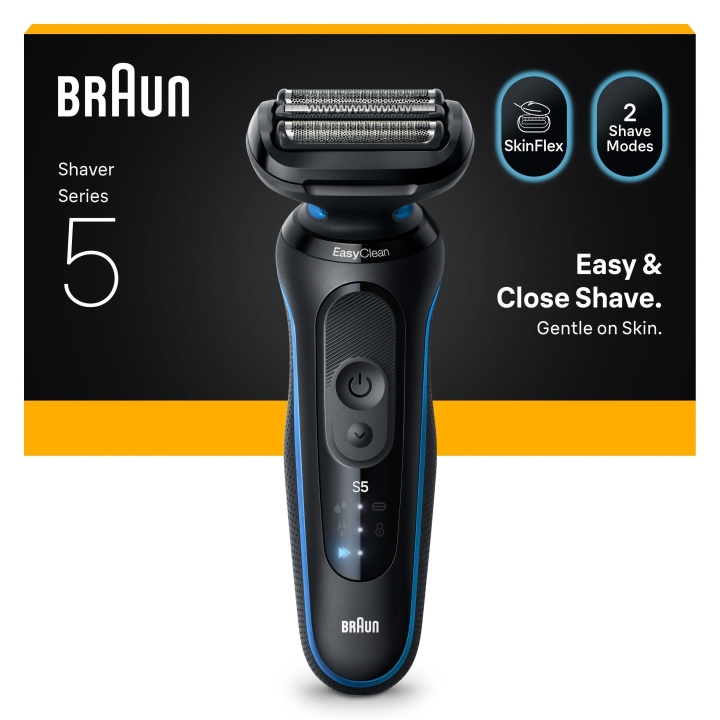 Braun Series 5 sähköparranajokone - sininen ryhmässä KAUNEUS JA TERVEYS / Hiukset &Stailaus / Sheivaus ja trimmaus / Parranajokoneet @ TP E-commerce Nordic AB (D28939)