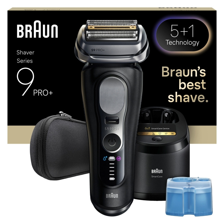 Braun Series 9 PRO+ sähköparranajokone - Musta ryhmässä KAUNEUS JA TERVEYS / Hiukset &Stailaus / Sheivaus ja trimmaus / Parranajokoneet @ TP E-commerce Nordic AB (D28945)