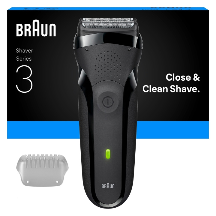 Braun Series 3 sähköparranajokone - harmaa ryhmässä KAUNEUS JA TERVEYS / Hiukset &Stailaus / Sheivaus ja trimmaus / Parranajokoneet @ TP E-commerce Nordic AB (D28947)