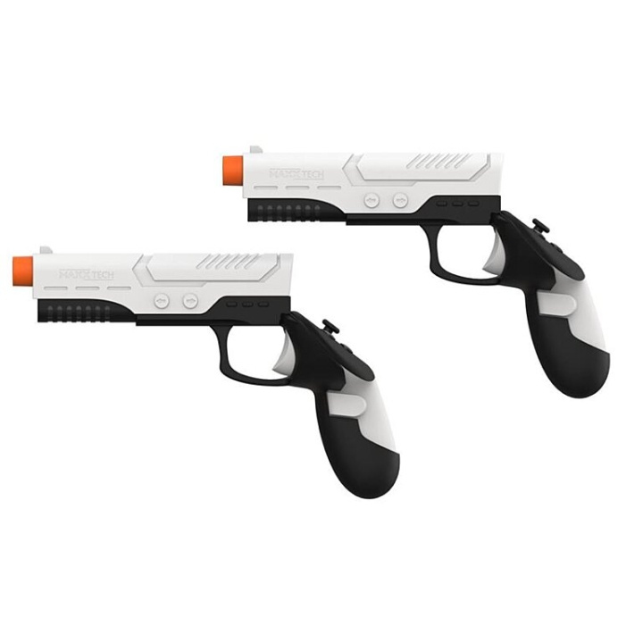 Maxx Tech VR Dual Game Guns Kit Meta Quest 3 -pelille ryhmässä TIETOKOONET & TARVIKKEET / GAMING / Tarvikkeet pelaamiseen @ TP E-commerce Nordic AB (D28987)