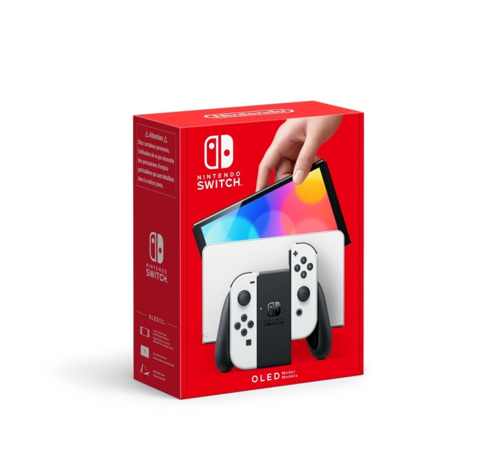 Nintendo Switch OLED-konsoli Joy-Conilla Musta ja valkoinen ryhmässä KODINELEKTRONIIKKA / Pelikonsolit & Tarvikkeet / Nintendo Switch @ TP E-commerce Nordic AB (D29014)