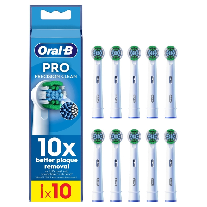 Oral B Procision Precision Clean hammasharjanpäät - valkoinen - 10 kappaletta ryhmässä KAUNEUS JA TERVEYS / Suunhoito / Sähköhammasharjat Tarvikkeet @ TP E-commerce Nordic AB (D29026)