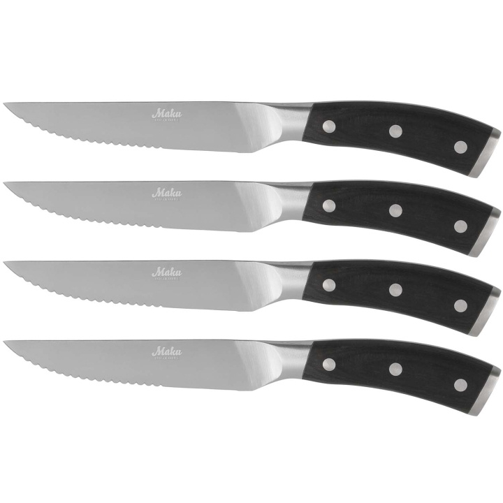 Maku Pakka wood kött-/pizzaknivar 4 st ryhmässä KOTI, TALOUS JA PUUTARHA / Keittiövälineet / Keittiöveitset ja veitsenteroittimet @ TP E-commerce Nordic AB (D29066)