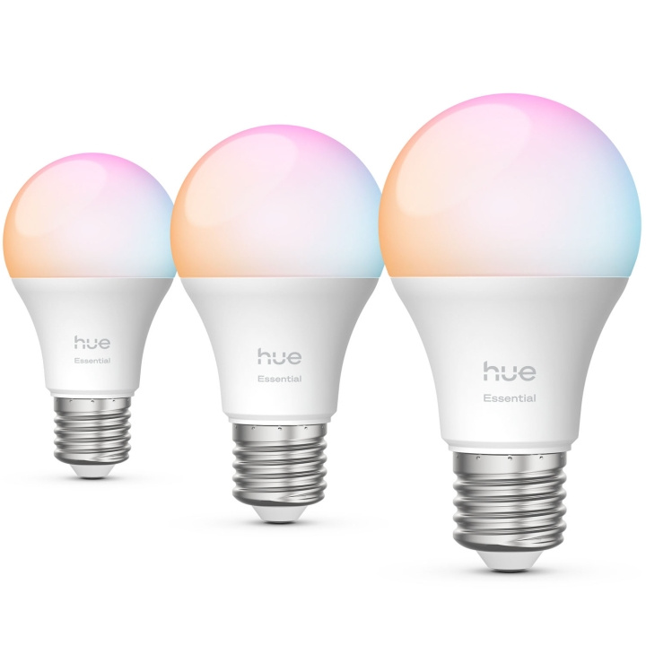 Philips Hue Essential White and color ambiance E27 60W 806lm 3-pack ryhmässä KOTI, TALOUS JA PUUTARHA / Älykodit / Älykäs valaistus @ TP E-commerce Nordic AB (D29118)