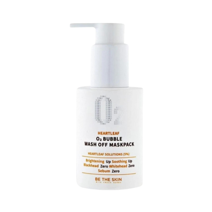 Be The Skin Heartleaf O2 Bubble Wash Off Mask Pack - 120 grammaa ryhmässä KAUNEUS JA TERVEYS / Ihonhoito / Kasvot / Naamiot @ TP E-commerce Nordic AB (D29253)