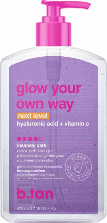 b.tan Glow Your Own Way NEXT LEVEL rusketusgeeli 473 ml ryhmässä KAUNEUS JA TERVEYS / Ihonhoito / Rusketus / Itseruskettava @ TP E-commerce Nordic AB (D29386)