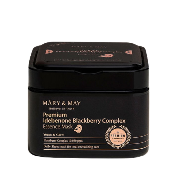 Mary&May Idebenone Blackberry Complex Essence Mask ryhmässä KAUNEUS JA TERVEYS / Ihonhoito / Kasvot / Naamiot @ TP E-commerce Nordic AB (D29417)