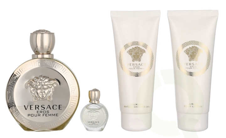 Versace Eros Pour Femme Giftset 305 ml Edp Spray 100ml/Perfumed Shower Gel 100ml/Perfumed Body Lotion 100ml/Edp 5 ml