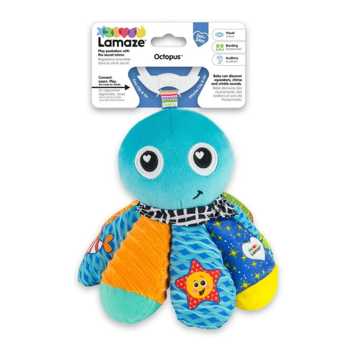 Lamaze Clip & Go Salty Sam The Octopus - (941-27514) ryhmässä LELUT, TUOTTEET LAPSILLE JA VAUVOILLE / Lelut vauvoille (0-3v) / Pehmolelut @ TP E-commerce Nordic AB (D29709)