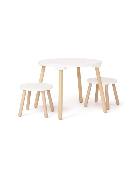 Kids Concept Jakkara- ja pöytäsarja - Valkoinen - 77x77x46 cm ryhmässä LELUT, TUOTTEET LAPSILLE JA VAUVOILLE / Lastenhuone / Muu sisustus @ TP E-commerce Nordic AB (D29743)