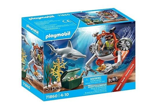Playmobil Aarteenetsintä sukellusveneen kanssa (71860) ryhmässä LELUT, TUOTTEET LAPSILLE JA VAUVOILLE / Leikkikalut, Askartelu &Pelit / Lelusarja @ TP E-commerce Nordic AB (D29878)