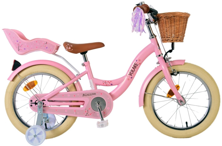 Volare Lasten polkupyörä 16 - Blossom Pink (51650) ryhmässä LELUT, TUOTTEET LAPSILLE JA VAUVOILLE / Ulkoleut / Pyörät & Potkulaudat @ TP E-commerce Nordic AB (D29889)