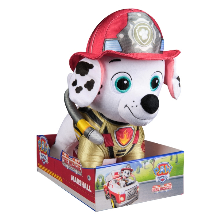 Paw Patrol Palopelastus Deluxe pehmo 30 cm - Marshall (6073667) ryhmässä LELUT, TUOTTEET LAPSILLE JA VAUVOILLE / Lelut vauvoille (0-3v) / Pehmolelut @ TP E-commerce Nordic AB (D29990)