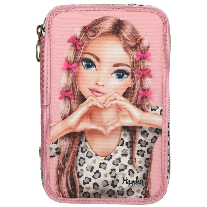 TOPModel Triple Pencil Case With Bow LEOHEART - Pink ryhmässä LELUT, TUOTTEET LAPSILLE JA VAUVOILLE / Leikkikalut, Askartelu &Pelit / Penaali @ TP E-commerce Nordic AB (D30086)