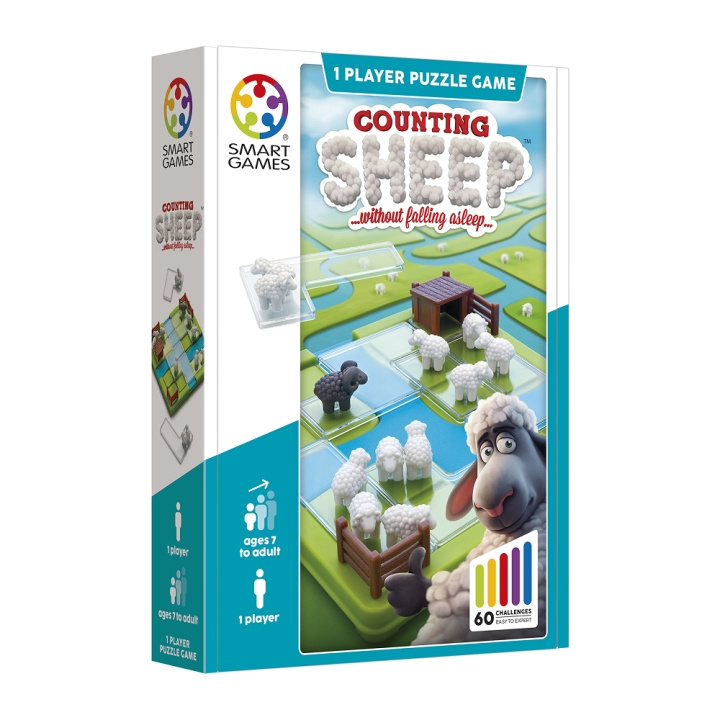Smart Games: Counting Sheep (Nordic) (SG2673) ryhmässä LELUT, TUOTTEET LAPSILLE JA VAUVOILLE / Peli / Lautapelit @ TP E-commerce Nordic AB (D30205)