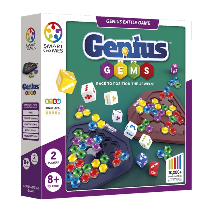 Smart Games: Genius Gems (Nordic) (SG2539) ryhmässä LELUT, TUOTTEET LAPSILLE JA VAUVOILLE / Peli / Lautapelit @ TP E-commerce Nordic AB (D30206)