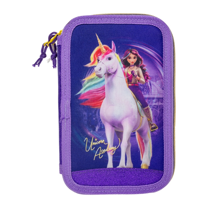 STOR Unicorn Academy - Täytetty kaksoiskynämyssy - 19,5 x 12,5 x 5 cm ryhmässä LELUT, TUOTTEET LAPSILLE JA VAUVOILLE / Leikkikalut, Askartelu &Pelit / Penaali @ TP E-commerce Nordic AB (D30272)