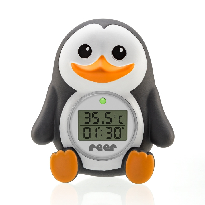 Reer Kylpylämpömittari Pingu - Musta, valkoinen ja oranssi - 17 x 4,6 x 9,7 cm ryhmässä LELUT, TUOTTEET LAPSILLE JA VAUVOILLE / Vauvatuotteet / Kylpy @ TP E-commerce Nordic AB (D30287)