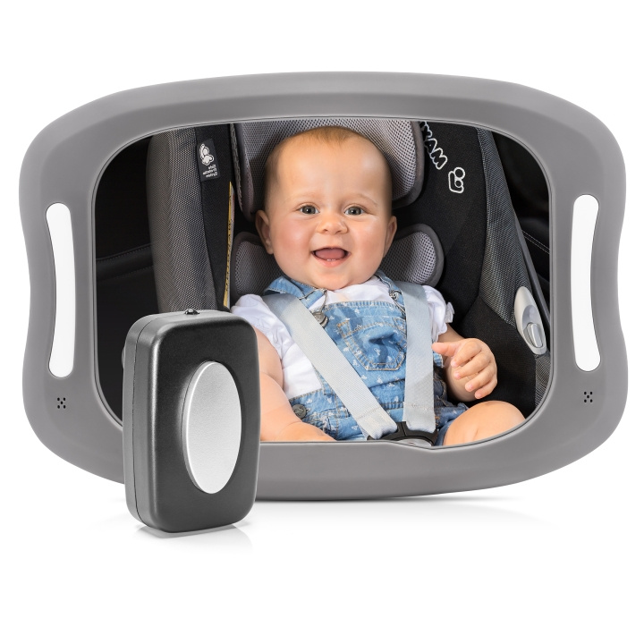 Reer BabyView autopeili valolla - harmaa - 29 x 8 x 24 cm ryhmässä URHEILU, VAPAA-AIKA JA HARRASTUS / Hauskat tavarat / Älylaitteet @ TP E-commerce Nordic AB (D30289)