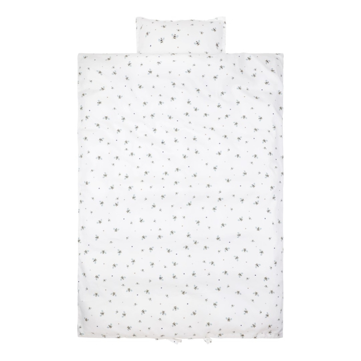 Vanilla Copenhagen Vuodevaatteet Junior - Honeybee Happy - Maito - 100 x 140 cm, 40 x 45 cm (BEDJ3824) ryhmässä LELUT, TUOTTEET LAPSILLE JA VAUVOILLE / Lasten tekstiilit / Sänkyvaatteet / Vuodevaatteet junioreille @ TP E-commerce Nordic AB (D30296)