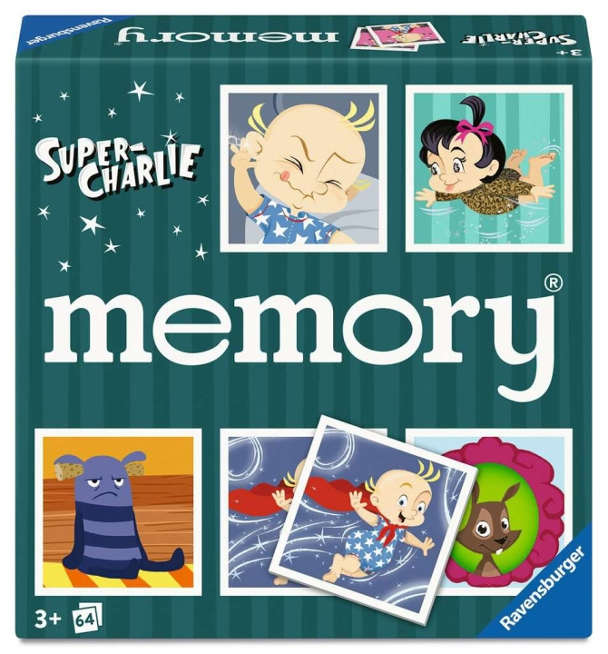 Ravensburger Super Charlie Memory - (10624924) ryhmässä LELUT, TUOTTEET LAPSILLE JA VAUVOILLE / Peli / Lautapelit @ TP E-commerce Nordic AB (D30378)